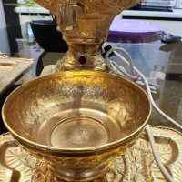 سماور برنجی زنجان روکش طلا