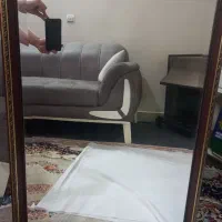 آینه  دور قهوه ای