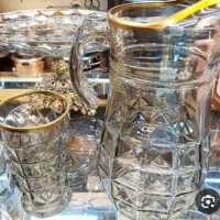 پارچ لیوان لب طلایی