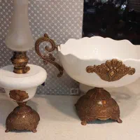 ظرف میوه خوری و گردسوز پایه برنجی