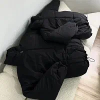 کاپشن مشکی پفی هزینه ارسال رایگان