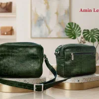 کیف دوشی زنانه چرم اصل گاوی ۳ محفظه، کاربردی