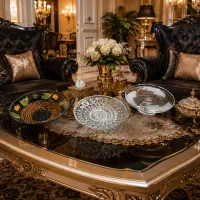 ست خاطره کریستال تراش دار قدیمی اصل