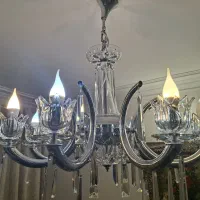 لوستر 8 شاخه استیل