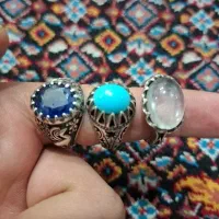 انگشتر  فیروزه  یاقوت درنجف عقیق  شجر