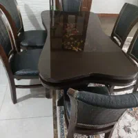 میز نهار خوری جنس چوب ترک سنگین6نفره