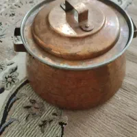 قابلمه مسی سالم و قاشق چنگال