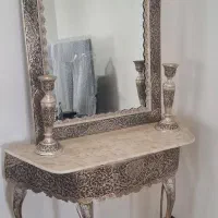 آیینه شمعدان همراه با پایه