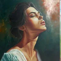 نقاشی رنگ روغن چهره