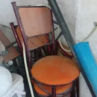 پنج عدد صندلی فلزی درجه  شرط سالمی مخصوص ارایشگاه