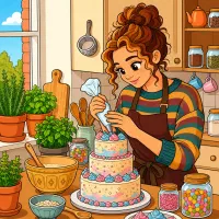 کیک خانگی کافه ای