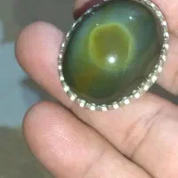 انگشتر نقره با سنگ سلیمانی قدیم