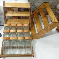 ست ادویه با استندچوبی ۱۲ تایی