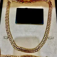 ست گردنبند دستبند نقره ۸پر ایتالیا (آبکاری طلا)