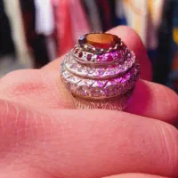 انگشتر یاقوت افریقایی ۳۰گرم نقره‌کار دست