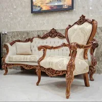 مبل ماهور چوب راش و گردو