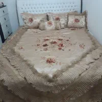 تخت خواب دونفره همراه با روتختی