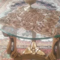 میز طلایی سه تیکه عسلی