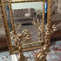 ست شمعدان و ساعت رو میزی