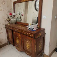 اینه و کنسول چوب راش اصل