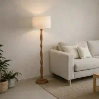 آباژور ایستاده چوبی کد ۰۶ مدل موج