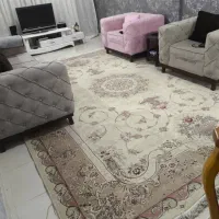 فرش ۱۲ متری ۱۲۰۰ شانه، طرح کلاسیک، زمینه کرم