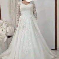 لباس عروس پرنسسی یک‌بارپوشیده