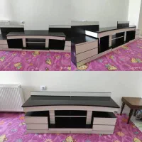 میز تلویزیون ال ای دی کارما در حد کاملا نو سه تیکه