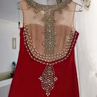 لباس مجلسی زرشکی مجلل