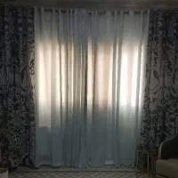 پرده پارچه ای دوخته شده با نوار پرده پانچ آماده