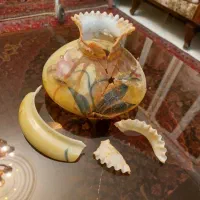 چینی کریستال نقاشی ترک عتیقه