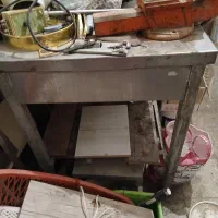 میز کار تمام استیل و گیره کار