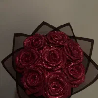 دسته گل جاودان روبانی