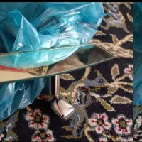 آینه وسط استیل پایه کوچیک
