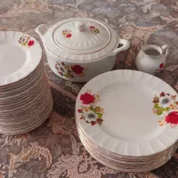 سرویس چینی گل قرمز