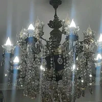 لوستر برنجی ۸ شاخه