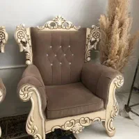 سرویس مبلمان نیمه استیل رنگ نسکافه ای