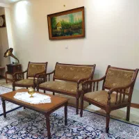 مبل ۸ نفره آنتیک قدیمی چوبی