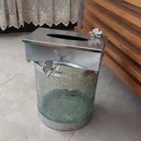 سطل زباله و جای دستمال کاغذی