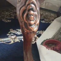 میز تمام چوبه باشیشه