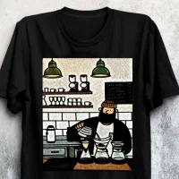 تیشرت مشکی چاپی