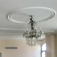 لوستر فلزی کریستالی مدل شمعی