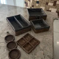 حصیری چوبی ظرف خونه