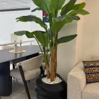 درخت موز مصنوعی ۲۱۰ سانتی (نو) با ۱۸ برگ و گلدان