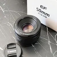 لنز Canon EF 50mm f/1.8 STM + هود