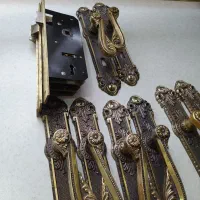 دستگیره در برنجی قدیمی آنتیک