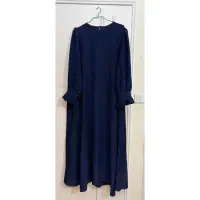 پیراهن عبا راسته سورمه‌ای فری سایز‌ تا ۶۰