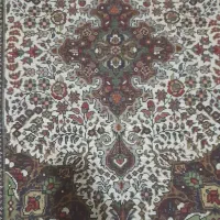دوعدد فرش دسبافت کرمان قلم یک متر در یک متر شصد