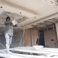 گچ کاری ابزار کاری دیوار پیش ساخته لکه کاری