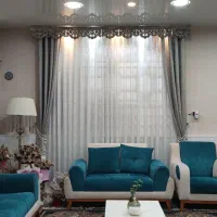 چند عدد پرده حریر شاین دار طرح های متنوع